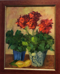 "Red Geraniums" by Lenora Herndon