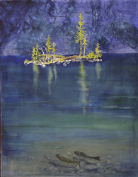 "Island Light" by Michael Kerby, watercolor