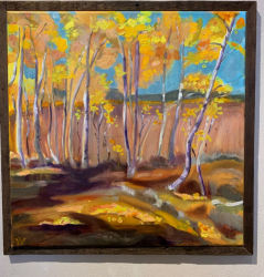 "Mighty Aspens : View One", by Wendy Wayman, oil on linen