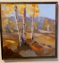 "Mighty Aspens : View Two", by Wendy Wayman, oil on linen