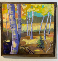 "Mighty Aspens : View Three", by Wendy Wayman, oil on linen