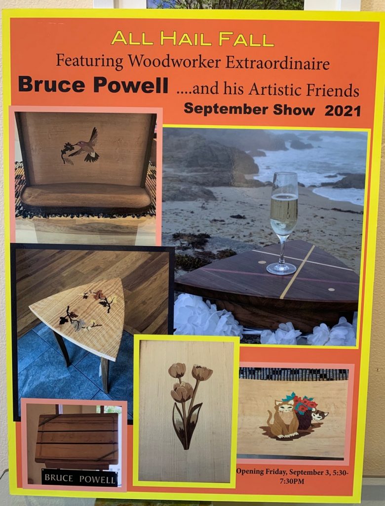 September 2 - poster announcing B Powell woodworking and group show