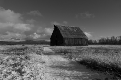 "Stormy Day Olsen Barn" by Betty Bishop, photograph
