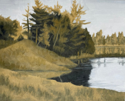 "Evening at the Pond" by Deanna Osborne, oil
