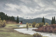 "After the Rain" by Deanna Osborne, oil