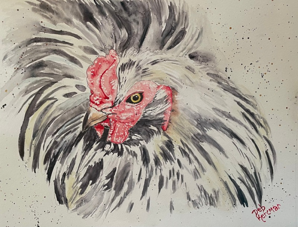 "Roost" by Debbie Kercmar, watercolor