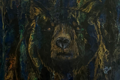"Pour Bear" by Debbie Kercmar Boyd, acrylic