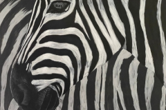 "Black and White" by Debbie Kercmar Boyd, acrylic, 20 x 24