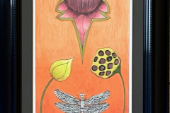 Dragonfly Sunrise by Devon Holzer, acrylic