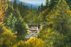 "Graeagle Bridge" by Helen Frank, acrylic