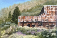 "Loyalton Barn" by Helen Frank, acrylic