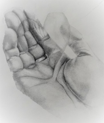 Heart in Hand by Jane Y. Chang, charcoal