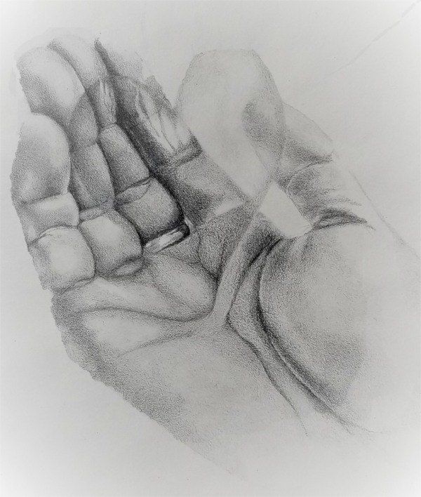 Heart in Hand by Jane Y. Chang, charcoal