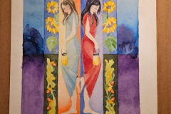 \"Dawn and dust\" by Jane Chang, watercolor