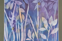 \"Leaves and grass\" by Jane Chang, watercolor