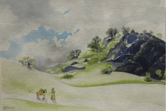 \"Return to the shire\" by Jane Chang, watercolor