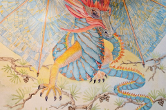 \"Wood Dragon 2024\" by Jane Chang, watercolor