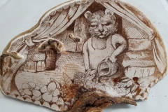 Papa's Garden by Jane Y. Chang. Medium is etched artist conk mushroom.