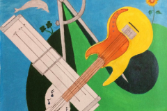 "Culture Mashup" by John Sheehan, acrylic