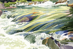 Cascades of the Middle Fork Feather River, Lucinda Wood, Watercolor