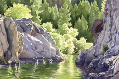 \"Serpentine Narrows\", by Lucinda Wood, watercolor