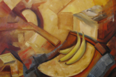 "Gone bananas" by Marilyn Hoffman, oil