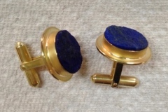 Lapis w 18K cufflinks by Michael Borofka