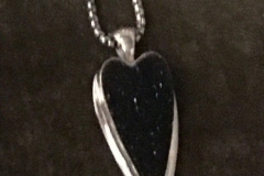 Heart pendant by Michael Borofka, sterling silver and Druzy quartz