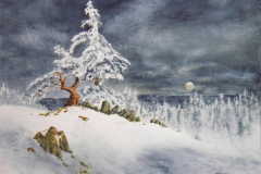 "Moon at Lunch Rock" by Michael Kerby