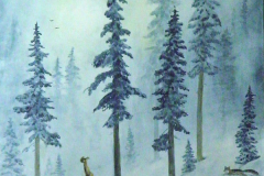 "A Winter's Day" by Michael Kerby, watercolor