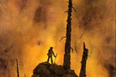 "Fire on Shovel Creek" by Michael Kerby, watercolor