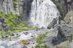 "Kings Creek falls" by Michael Kerby, watercolor