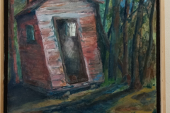 "The Ratskeller" by Michael Rowden, oil2023 Blue Ribbon winner, Plumas County Fair