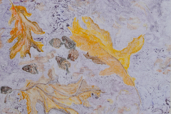 "Falling Leaves on Water" by Pat Holland,  soap print