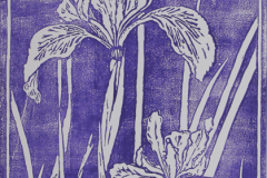"Purple Iris" by Pat Holland, collagraph