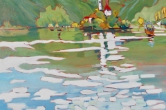 "Lake Bled, Slovenia" by Sally Yost, Oil on canvas