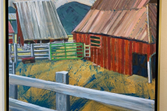 "Barn and field", by Sally Yost