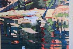 "Last snow on Shake Lake", by Sally Yost. giclee print