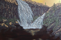 "Golden Lake over Twin Falls" by Susan Henderson, acrylic