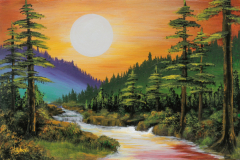 The Mountains are calling by Trixie Hollyhox, acrylic