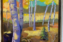"Mighty Aspens : View Three", by Wendy Wayman, oil on linen