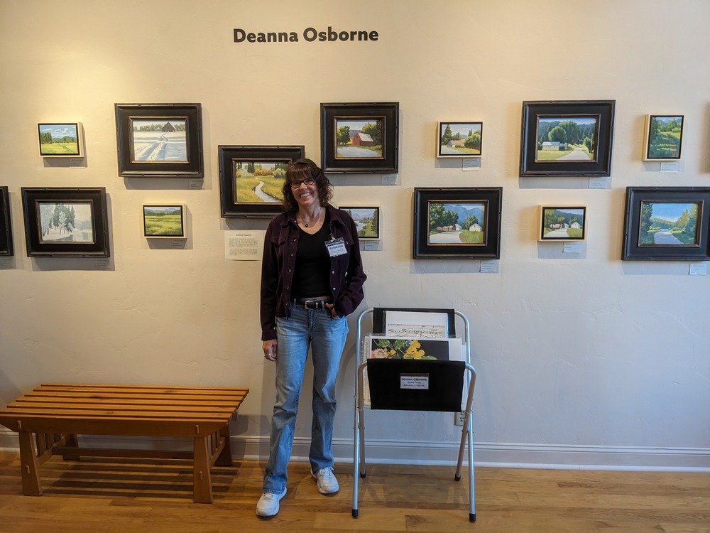 Deanna Osborne showing her work as co-featured artist October 2023